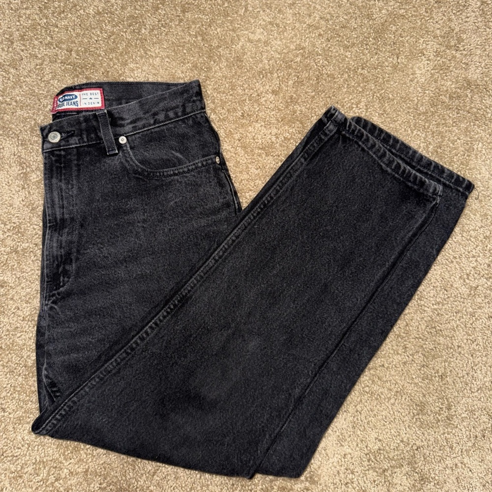 Vintage Y2K Old Navy “Number 7” Blue Jeans – Size 28, Thick Denim Straight Leg
